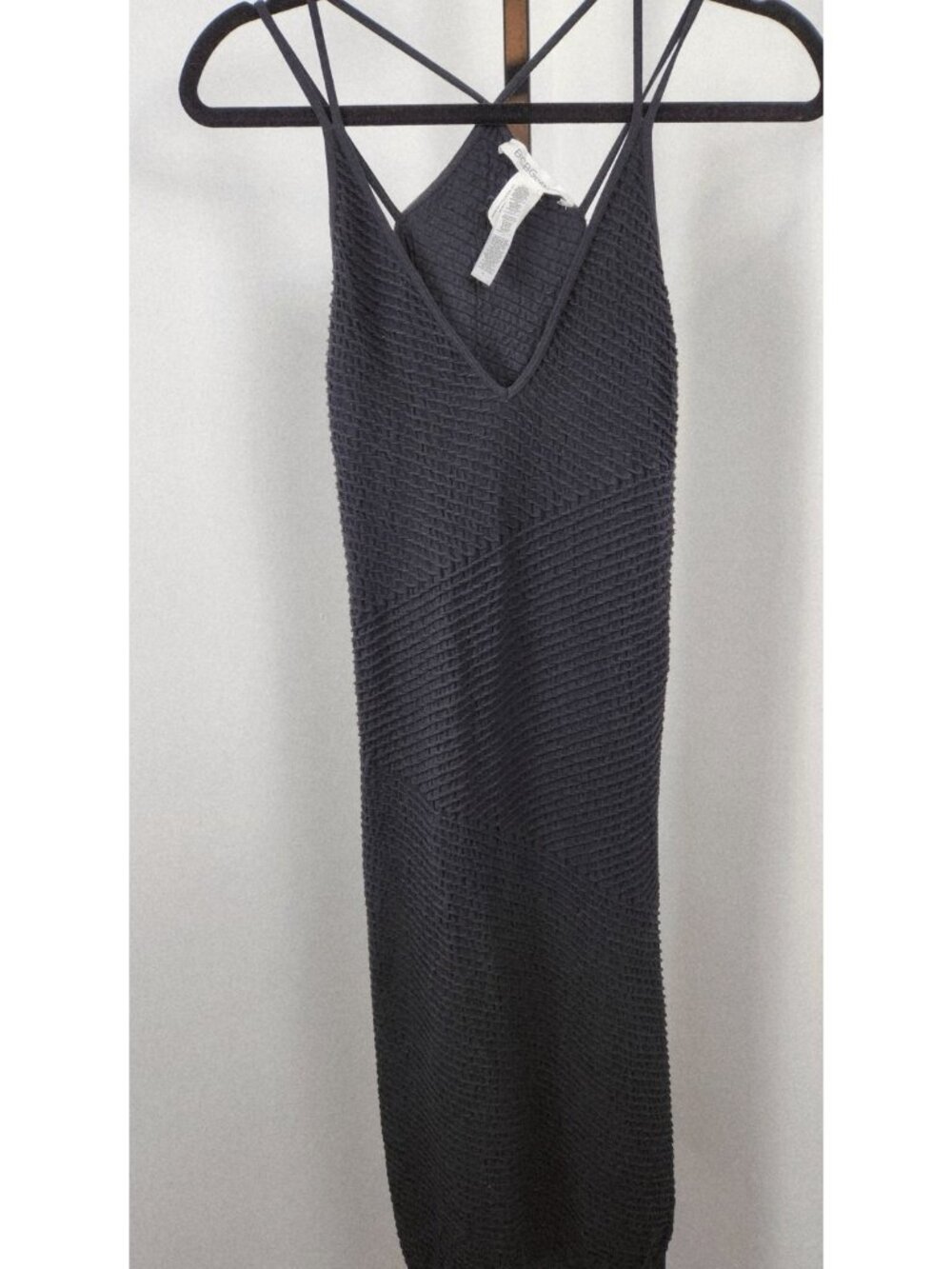 BCBGeneration Bodycon Textured Strappy Dress-Black -SZ M/L
